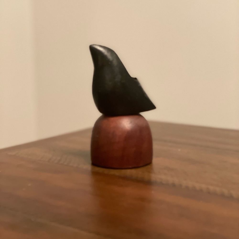 West Elm | Tall Metal/Wood Bird Candlestick Holder | NWT